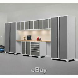 Warehouse Steel Cabinet Set Workshop 10PC Car Garage Storage Organizer Furniture