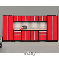 Warehouse Steel Cabinet Set Workshop 12PC Car Garage Metal Storage Furniture RED