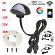 Wifi 50mm 12v Rgb Half Moon Led Deck Stair Post Lights Step Fence Lamps Kit