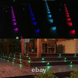 Wifi Black Half Moon 35mm RGB Color Changing 12V LED Deck Rail Step Fence Lights