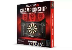 Winmau Blade 5 Championship Dartboard, Cabinet & Darts Sets