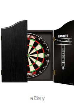 Winmau Home Double Sided Dartboard, Cabinet and Darts Set Blade 5 Championship