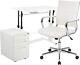 Work From Home Kit Adjustable Computer Desk, Office Chair And Filing Cabinet New