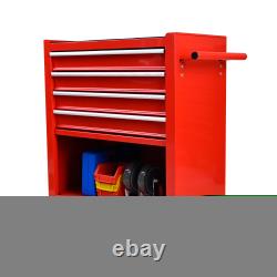 ZNTS 4 Drawers Tool Cabinet with Tool Sets-RED 97376560