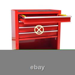 ZNTS 4 Drawers Tool Cabinet with Tool Sets-RED 97376560