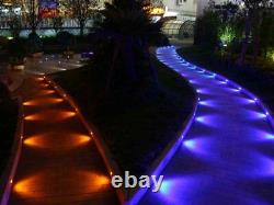 1.38 Demi Lune RGB Wifi LED Lumières de Terrasse à Tension Basse pour Clôture Paysage Éclairage US