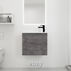 22 Meuble de salle de bain avec lavabo, ensemble de meuble mural flottant moderne