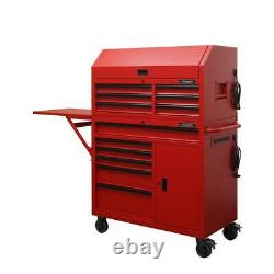 44 P. 100. W 12-drawer Deep Combination Tool Chest And Rolling Cabinet Set In Matte