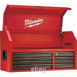 46 In. 16-drawer Steel Tool Chest And Rolling Cabinet Set, Rouge Texturé