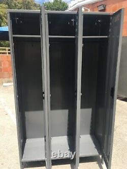 78 Tennsco 18 Profondeur Steel Locker 3 Jeu De Porte 46 Casiers Gray Storage Cabinet