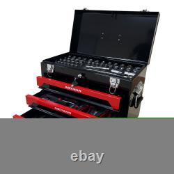 Armoire d'organisation d'outils utilitaires à 3 tiroirs avec boîte à outils verrouillable et outils