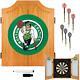 Boston Celtics Nba En Bois Dart Cabinet Set, 18 Diamètre Avec 6 Steel Tip Darts