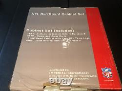 Chicago Bears NFL Football Dartboard Wood Cabinet Set Nouvelle Marque