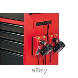 Coffre Milwaukee Outil En Acier 46en 16 Tiroir Roulant Cabinet Set Texturé Rouge Noir