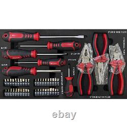 Coffre de rangement avec 3 tiroirs pour outils pour garage, organisateur mécanique avec ensemble d'outils.