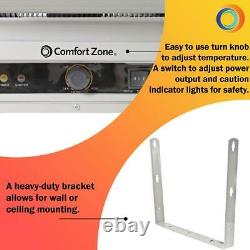 Comfort Zone Chauffage Industriel Électrique 5000 Watt Ventilateur De Plafond À 3 Places