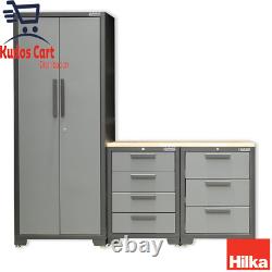 Ensemble d'armoires modulaires Hilka Professional Gauge Steel 4pc pour le rangement des outils de garage