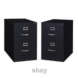 Ensemble de 2 tiroirs profonds pour classeur métallique Home Square en noir (lot de 2)