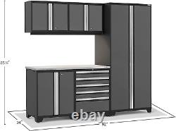 Ensemble de 6 pièces de cabinets de garage de la série Pro Gray Newage Products, 51916.