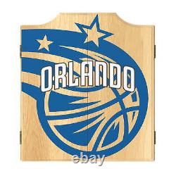 Ensemble de cabinet de fléchettes Orlando Magic Fade avec 6 fléchettes à pointe en acier