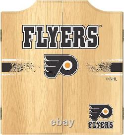 Ensemble de cabinet de fléchettes avec logo des Philadelphia Flyers de Trademark Global et 6 pointes en acier