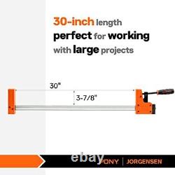 Ensemble de serre-joints à barre de 30 cm en lot de 2, serre-joints parallèles à 90° Cabinet Master, mâchoire en acier.