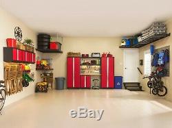 Garage Outil Organisateur Rouge 7 Piece Set Atelier Casiers Cabinet En Acier Inoxydable
