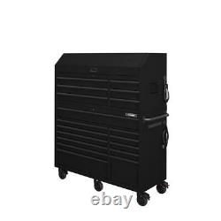 Heavy-duty 56. W 18-drawer Combination Tool Chest And Cabinet Set, Matte