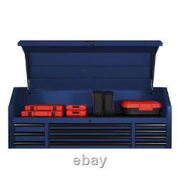 Heavy-duty 56. W 23-drawer Combination Tool Chest And Cabinet Set, Matte Blue