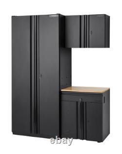 Husky Garage Cabinet Set 3-piece Steel Storage System Nouvelle Boîte Endommagée