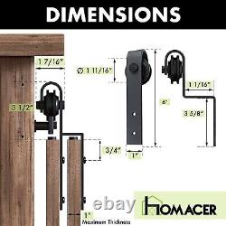 Kit de quincaillerie pour porte de grange coulissante à contournement de voie simple mini armoire