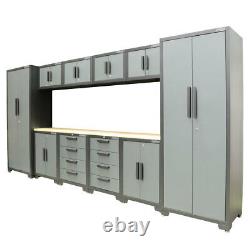 Mécanique Professionnelle 11 Pièce Modular Steel Cabinet Set Garage Tool Storage
