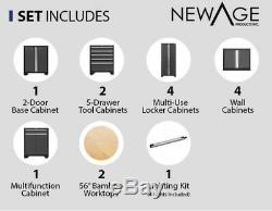 Newage 3.0 Pro Series 14 Pièces Garage Armoires Set Gris, Navires Neufs De L'usine