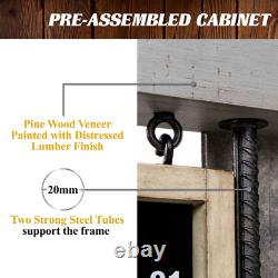 Nouveaux 40 Dartboard Cabinet & Dart Board Set Led Lights 6 Steel Tip Darts Vols