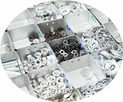Plateaux d'organisateur de tiroir de boîte à outils 3x3 Diviseur de bac en acier Coffre à outils roulant 40PCS
