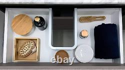 Salle De Bain Moderne Vanity Cabinet Set Dakota Chicago Gris Chêne Bois 40 X 33 X 18