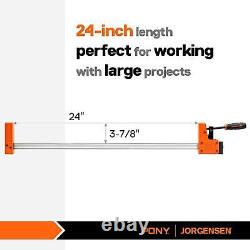Serre-joints à barre de 24 pouces, serre-joints parallèles à mâchoire Cabinet Master à 90°C, ensemble de 2 serre-joints.