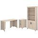Volcano Dusk 51w Desk With Bookcase And 3 Drawer File Cabinet Driftwood Dreams