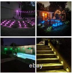 Wifi 50mm 12v Rgb Half Moon Led Deck Stair Post Lumières Step Fence Lampes Kit